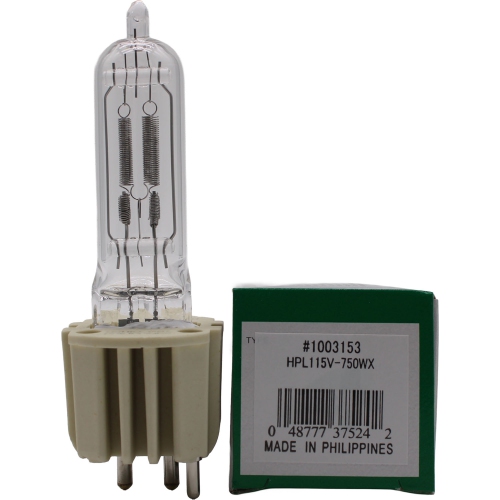 USHIO  HPl 750W 115X+ 1500Hr Stage & Studio Lamp 750/115 - 1003153
