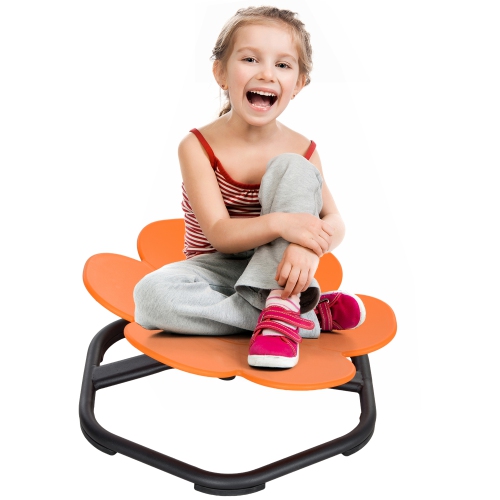 QABA  Kids Swivel Chair, Flower-Shaped Sensory Spinning Chair for Training Body Coordination, Non-Slip Sit And Spin Wobble Stool for Kids Aged 3-6