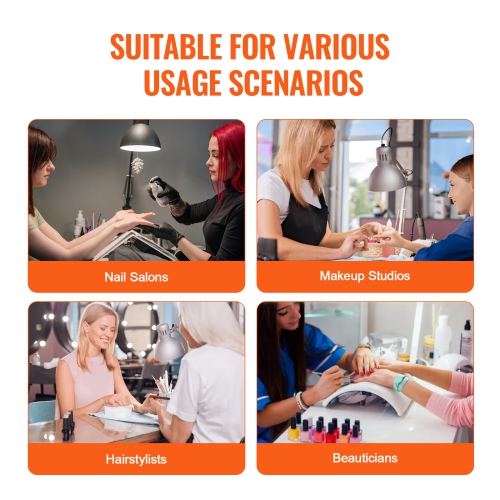 VEVOR Professional Makeup Train Case Aluminum Cosmetic Case, With Supporting Legs, Rolling Makeup Case Extra Large Trolley Makeup Travel Organizer,