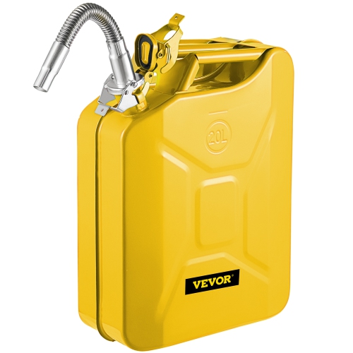 VEVOR  5.3 Gallon / 20 L Jerry Fuel Can, Portable Jerry Gas Can \w Flexible Spout System, Rustproof ＆ Heat-Resistant Steel Fuel Tank for Cars