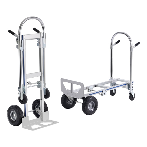 VEVOR 2 in 1 Aluminum Hand Truck, 800 lbs Load Capacity, Industrial Folding Hand Truck and Dolly, Utility Cart Converts from Hand Truck to Platform
