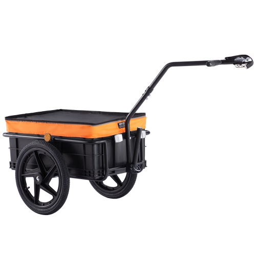 VEVOR  88 Lbs Load Capacity, Bike Cargo Trailer, Heavy-Duty Bicycle Wagon Cart, Foldable Compact Storage \w Universal Hitch, Waterproof Cover, 16"