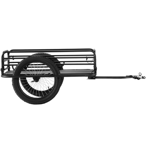 Remorque pour vélo VEVOR, capacité de charge 275&nbsp;lb, chariot pour vélo robuste, rangement compact pliable et dégagement rapide avec attelage