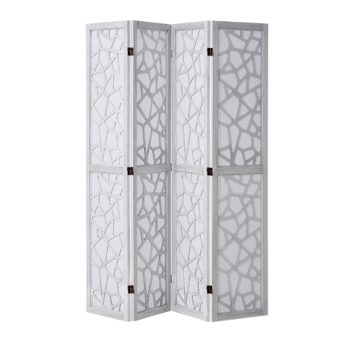 VEVOR 66.9 Inches&nbsp;Tall Wood Room Divider, 4 Panel Wood Folding Privacy Screen, Indoor Carved Wooden Partition, Portable Decoration Screen, for