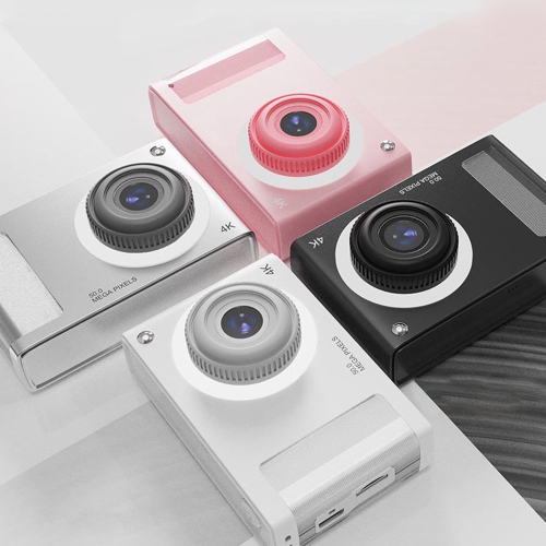 [White] HD CCD digital camera for students, anti-shake, compact and portable, retro travel camera card 32G memory card