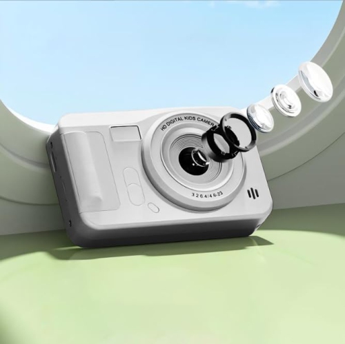 Silver professional HD digital camera - 8x zoom, auto focus, lightweight and portable, multiple scene modes, suitable for beginners