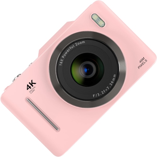 white professional digital camera, 64GB memory card – 16x zoom, fill light, retro design, CCD digital camera, high-value zoom camera