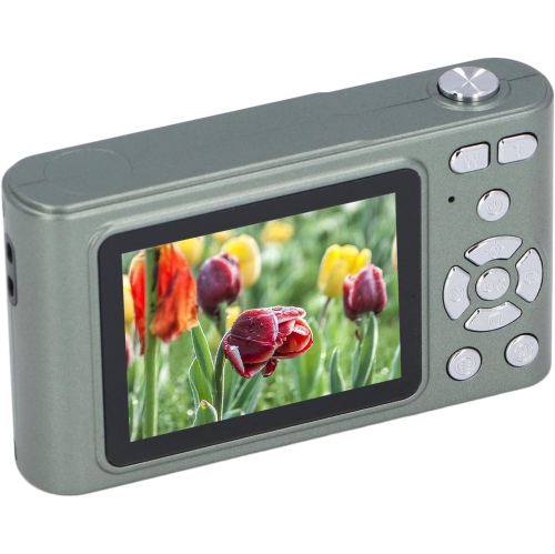 Compact Retro CCD Green UHD Retro Camera, 64GB Memory + Card Reader – 48MP Photo, Time-lapse