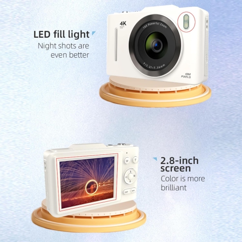 pink professional digital camera, 64GB memory card – 16x zoom, fill light, retro design, CCD digital camera, high-value zoom camera