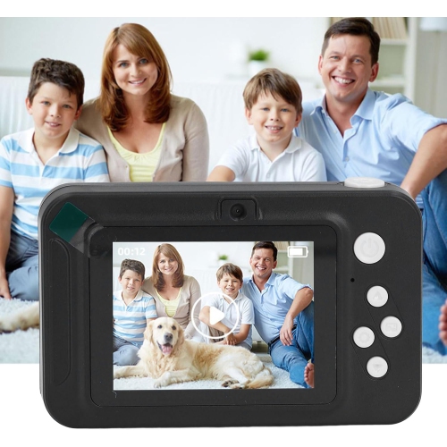 Black professional HD digital camera - 8x zoom, auto focus, lightweight and portable, multiple scene modes, suitable for beginners