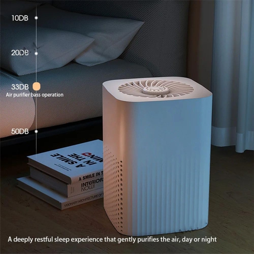 Desktop air purifier, removes smoke and odor, suitable for small bedrooms, removes formaldehyde, silent air purifier, fresh air blower