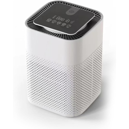 360° H13 HEPA Air Purifier for Bedrooms - Compact, Ultra-Quiet Pet Hair & Odor Eliminator with Smart Night Mode & Energy Saving Design(white)