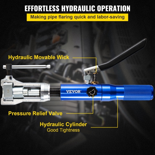 VEVOR 32 PCS Hydraulic Flaring Tool Kit, 45° Double Flaring Tool, Brake Repair Brake Flaring Tools for 3/16"-1/2", Brake Flare Tool with Tube Cutter