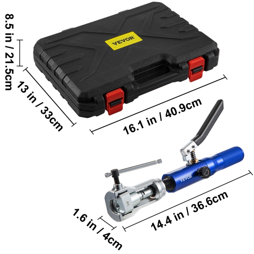 VEVOR 32 PCS Hydraulic Flaring Tool Kit, 45° Double Flaring Tool, Brake Repair Brake Flaring Tools for 3/16"-1/2", Brake Flare Tool with Tube Cutter