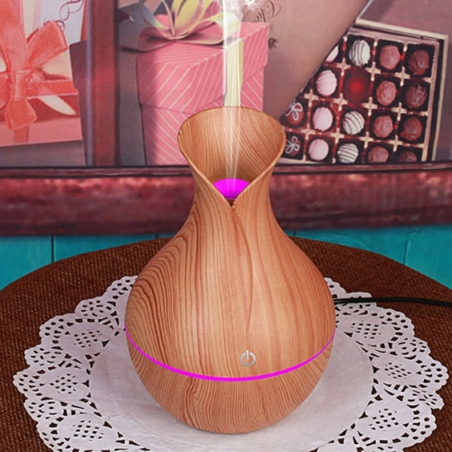 USB humidifier luminous household fog air humidifier wood grain air purifier suitable for home bedroom