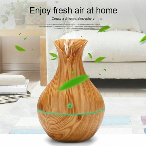 USB humidifier luminous household fog air humidifier wood grain air purifier suitable for home bedroom
