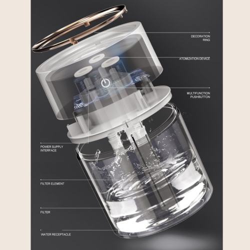 Bedroom home desktop large capacity air humidifier small portable large fog volume mini humidifier