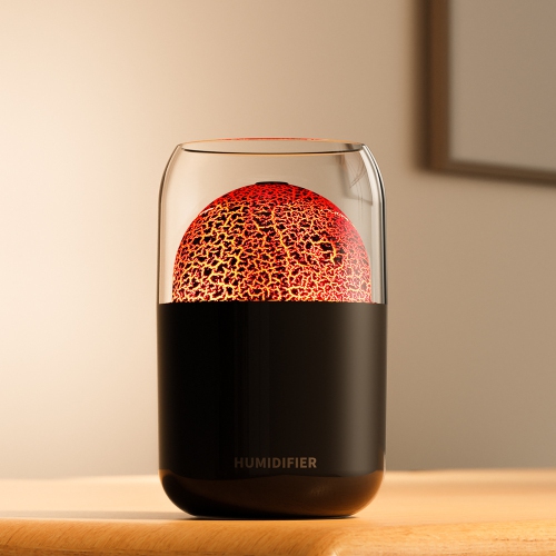 GREEN SCENIC  Mist Humidifier, Crack Volcano Humidifier USB Silent Large Fog Volume Colorful Atmosphere Light Home Bedroom