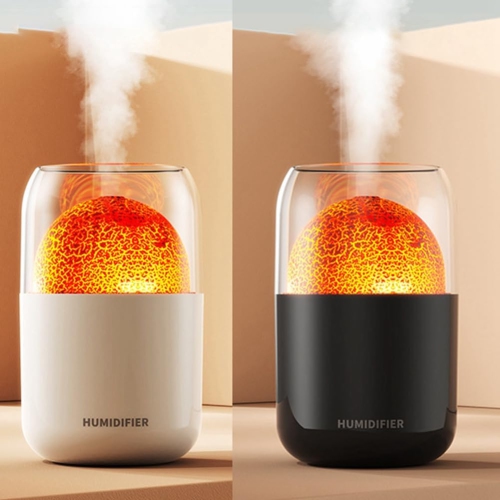 Mist humidifier, crack volcano humidifier usb silent large fog volume colorful atmosphere light home bedroom
