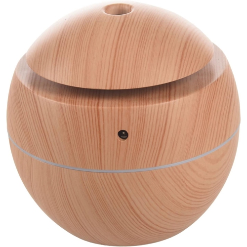 USB Electric Aromatherapy Diffuser, LED Night Light Ultrasonic Humidifier for Bedroom Meditation Gift - Dark Wood Grain