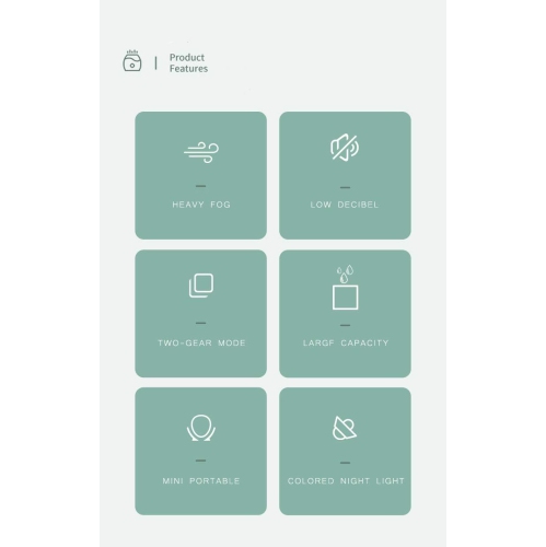 Mini Humidifier; Portable Small Cool Mist Humidifier; Super Beautiful USB Desktop with Night Light for Bedroom - White