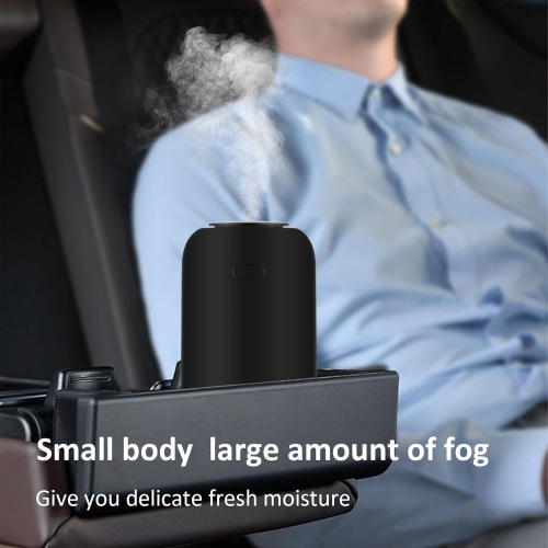 Cool Mist Humidifier with LED Night Light, Portable Mini USB Desktop Humidifier Aromatherapy Essential Oil Diffuser for Living Room - Black