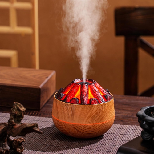 Atmosphere night light humidifier simulation charcoal fire humidifier USB fog flame humidifier