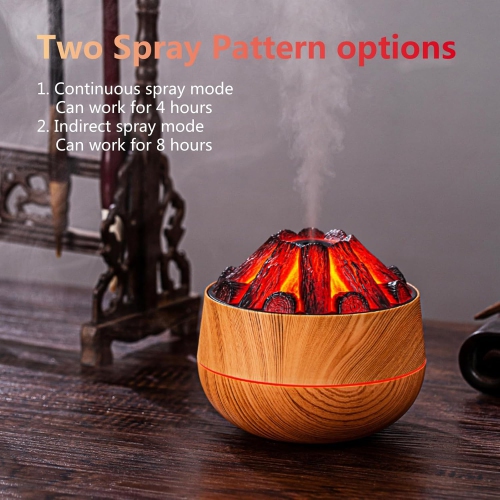 Atmosphere night light humidifier simulation charcoal fire humidifier USB fog flame humidifier