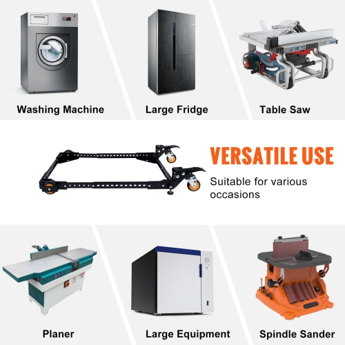 VEVOR 650 lbs Weight Capacity Mobile Base, Adjustable from 12" x 12" to 36" x 36", Universal Base Stand with Swivel Wheels,for Woodworking Equipment,