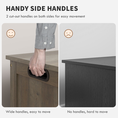 HOMCOM – Coffre de rangement moderne avec 2 charnières de sécurité et poignées découpées, banc de rangement pour le salon, banc à chaussures pour