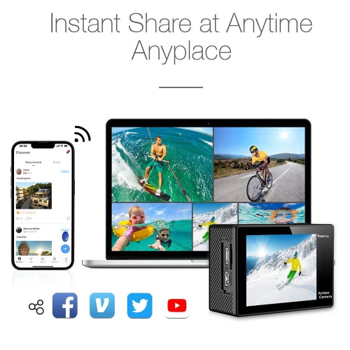 Open Box - AKASO EK7000 4K30FPS Action Camera Ultra HD Underwater Camera