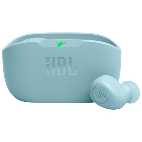 Remis à neuf - Écouteurs boutons 100 % sans fil à isolation sonore Vibe Buds de JBL - Menthe
