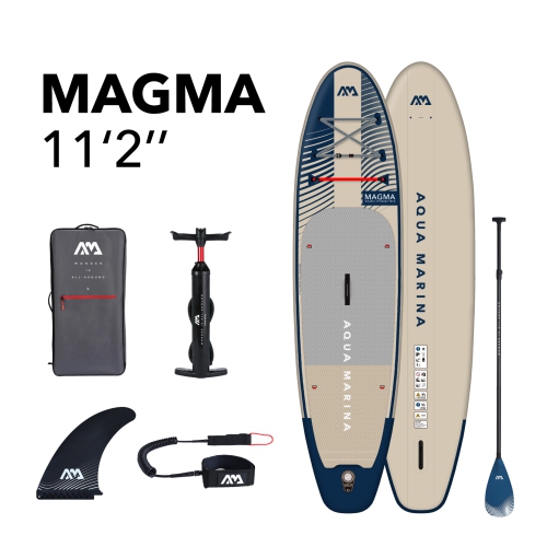 Image 1 of 10.. Aqua Marina - MAGMA 11'2" Advanced All-Around Inflatable Stand Up Paddle Board