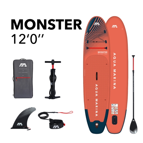 Image 1 of 10.. Aqua Marina - MONSTER 12'0" All-Around Inflatable Stand Up Paddle Board