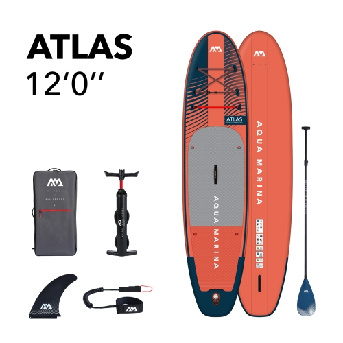 Image 1 of 10.. Aqua Marina - ATLAS 12'0" Advanced All-Around Inflatable Stand Up Paddle Board