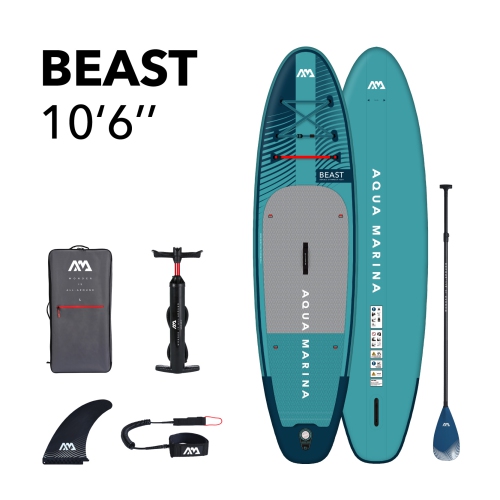 Image 1 of 10.. Aqua Marina - BEAST 10'6" Advanced All-Around Inflatable Stand Up Paddle Board