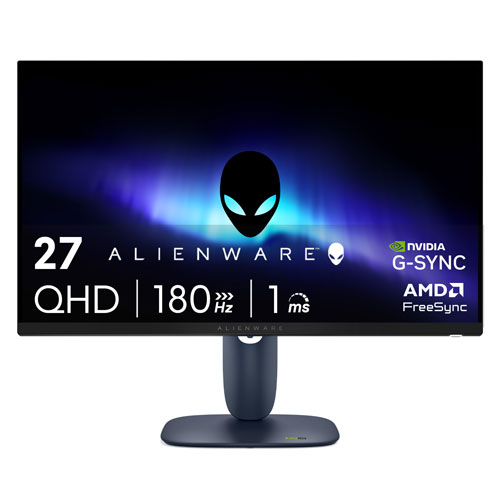 Moniteur de jeu DEL IPS 4 ms 180 Hz de 27 po d'Alienware - Noir