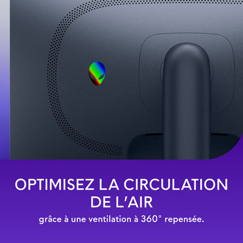 Moniteur de jeu DEL IPS 4 ms 180 Hz de 27 po d'Alienware - Noir