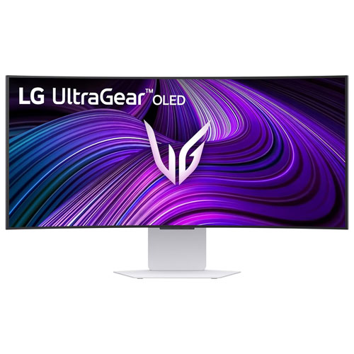 Moniteur de jeu incurvé DELO WQHD 240 Hz GTG 0,03 ms G-Sync FreeSync UltraGear de 34 po de LG - Blanc