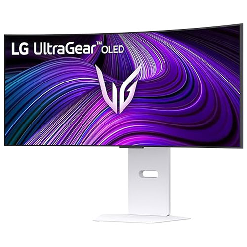 Moniteur de jeu incurvé DELO WQHD 240 Hz GTG 0,03 ms G-Sync FreeSync UltraGear de 34 po de LG - Blanc
