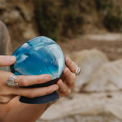 Speaqua - Barnacle Vibe 3.0 Portable Waterproof Bluetooth Speaker with Built in Storage - Tidal Blue