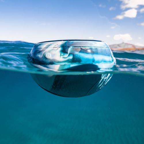 Speaqua - Barnacle Vibe 3.0 Portable Waterproof Bluetooth Speaker with Built in Storage - Tidal Blue