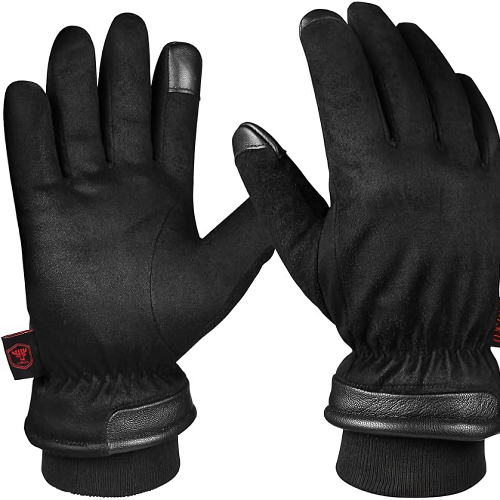 Image 1 of 5.. 2-Pairs Winter Gloves, Waterproof, Windproof, Thermal Warm Touchscreen Gloves for Outdoor Sports, Cold Weather -30°C (M）