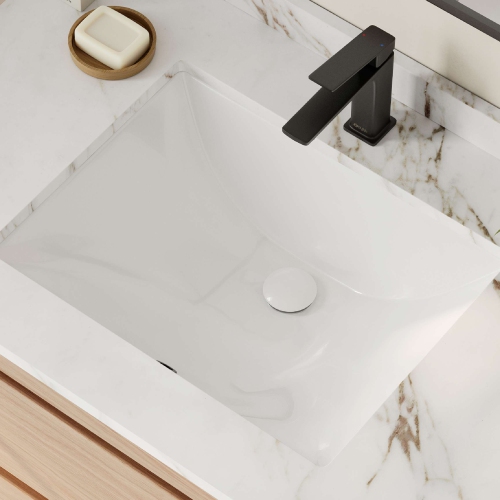 20.75" W x 15.5" D White Rectangular Undermount Bathroom Sink