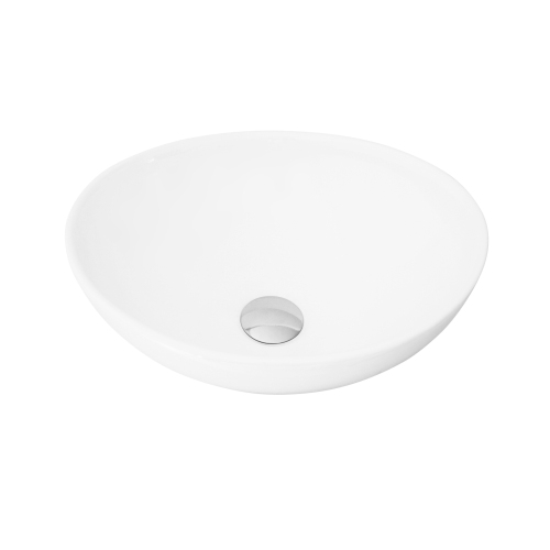 STYLISH  Porcelain Oval Vessel Bathroom Sink - Colour In White 