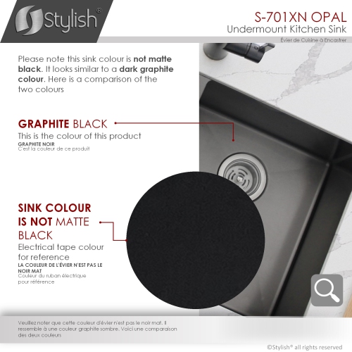 32 inch Graphite Black Double Bowl Undermount Stainless Steel Kitchen Sink with Grids and Basket Strainers S-701XN