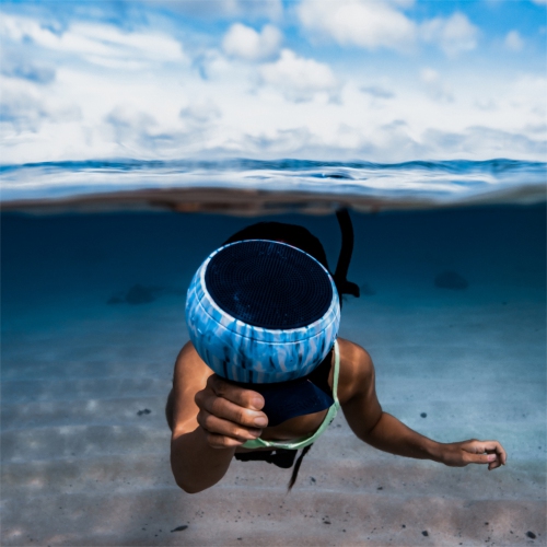 Speaqua - Barnacle X Portable Waterproof Bluetooth Speaker with Built in Storage - Tidal Blue