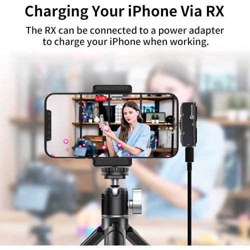 Hollyland Lark C1 Lavalier Microphone for Android, Plug and Play, Noise Cancelling Lapel Mic with 656ft Transmission, 32H Working Time, Android