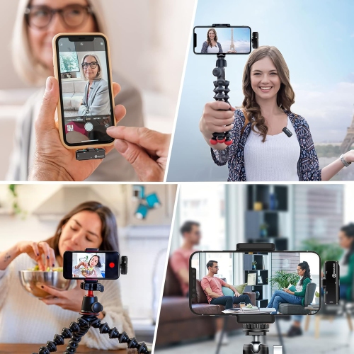 Hollyland Lark C1 Lavalier Microphone for Android, Plug and Play, Noise Cancelling Lapel Mic with 656ft Transmission, 32H Working Time, Android