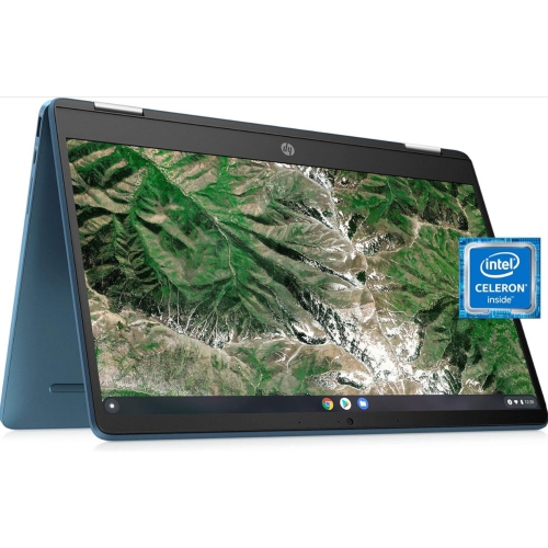 HP 14" HD Touchscreen Celeron N4020 4GB 64GB Intel UHD Graphics 600 ChromeOS Forest Teal Refurbished Fair